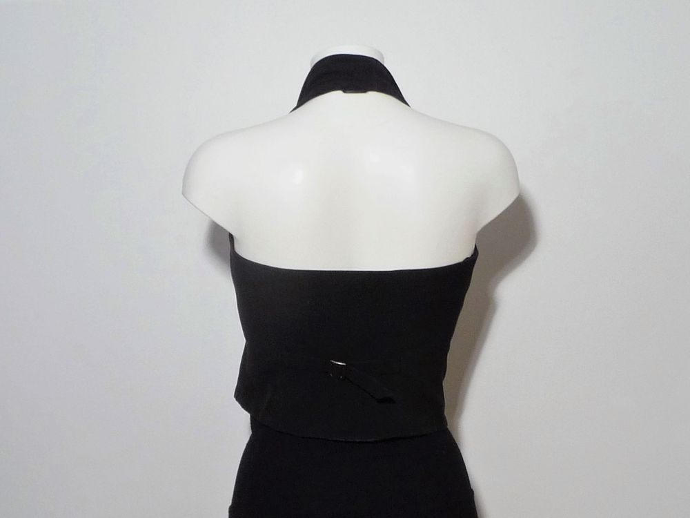 Top Dos Nu Cintr&eacute; Noir &agrave; Encolure V- Taille 34- Top Studio Vêtements