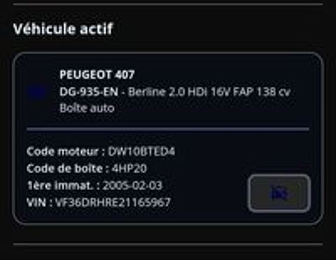 407 2.0 HDi 16v Ex&eacute;cutive Pack FAP A 2005 occasion 83330 Le Castellet