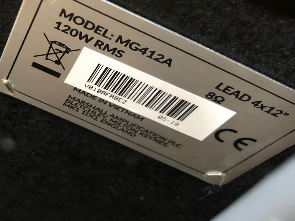 Marshall jvm410h + baffle marshall Instruments de musique
