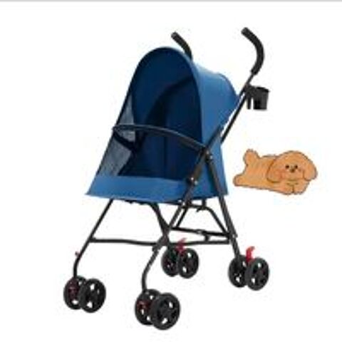   chariot bleu pour animaux de compagnie 