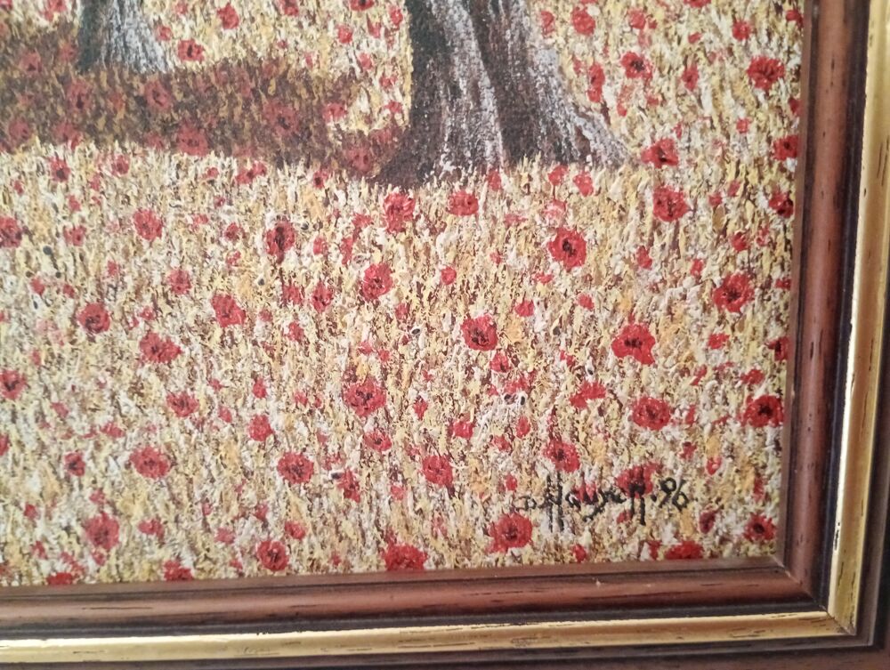 tableau le champ de coquelicots Décoration