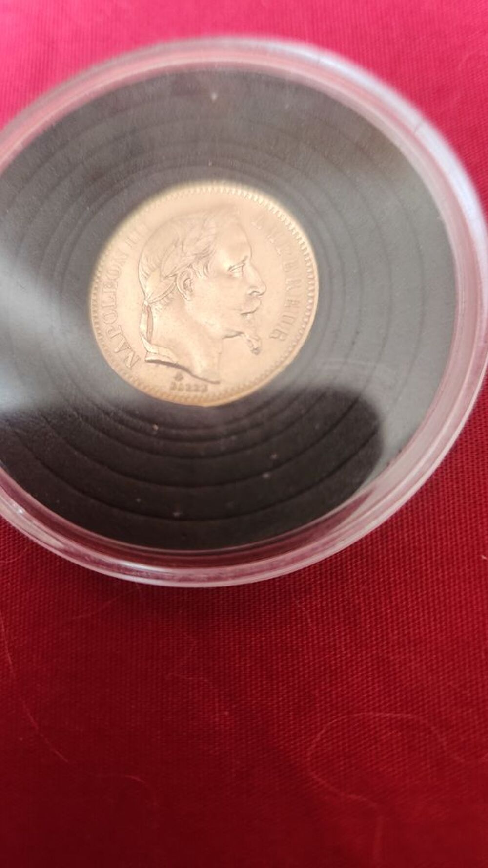 Authentique Pi&egrave;ce 20 Francs Or Napol&eacute;on III T&ecirc;te Laur&eacute;e 1863 
