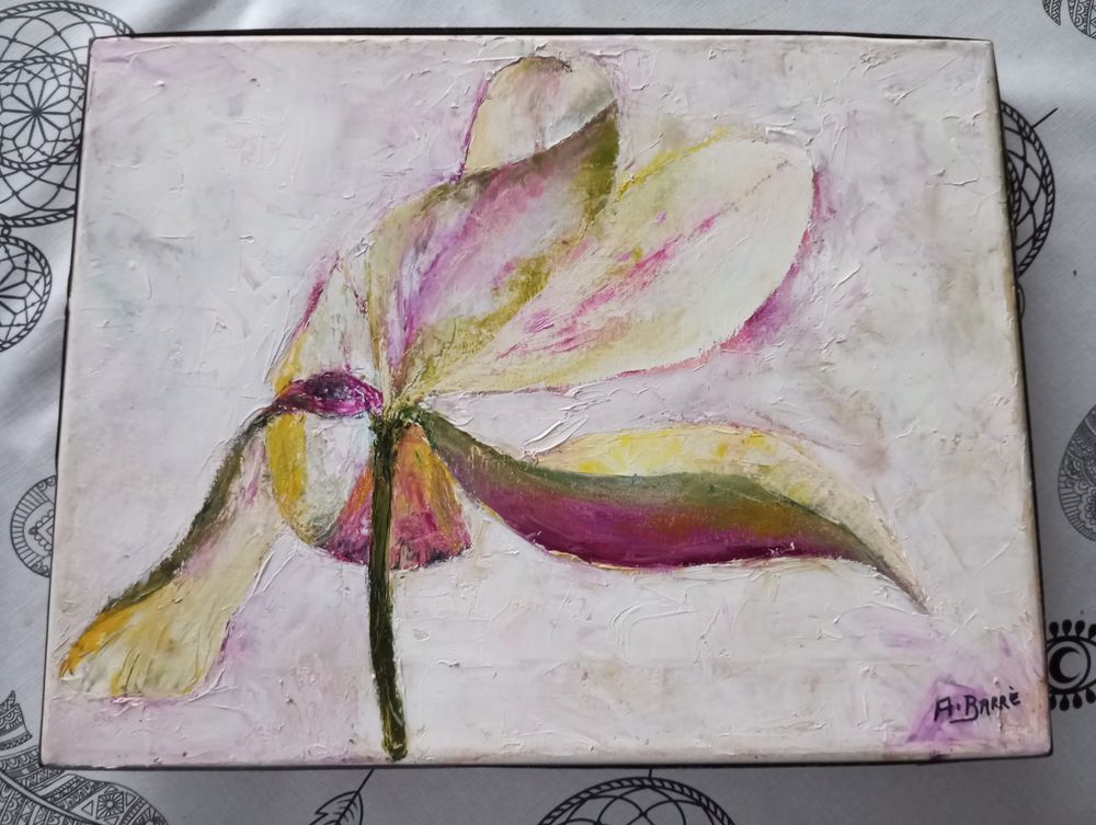 Tableau toile peinture huile sign&eacute; A.Barr&eacute; Décoration