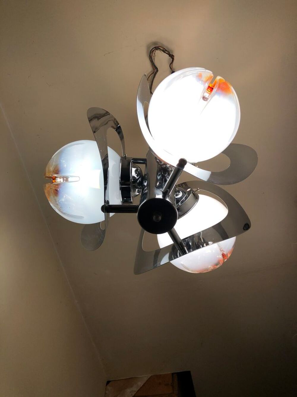 Lustre / lampe &agrave; suspendre, vintage/luminaire -Verre Murano Décoration