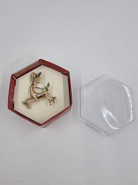 Broche de No�l vintage neuf sous blister 5 Vulbens (74)