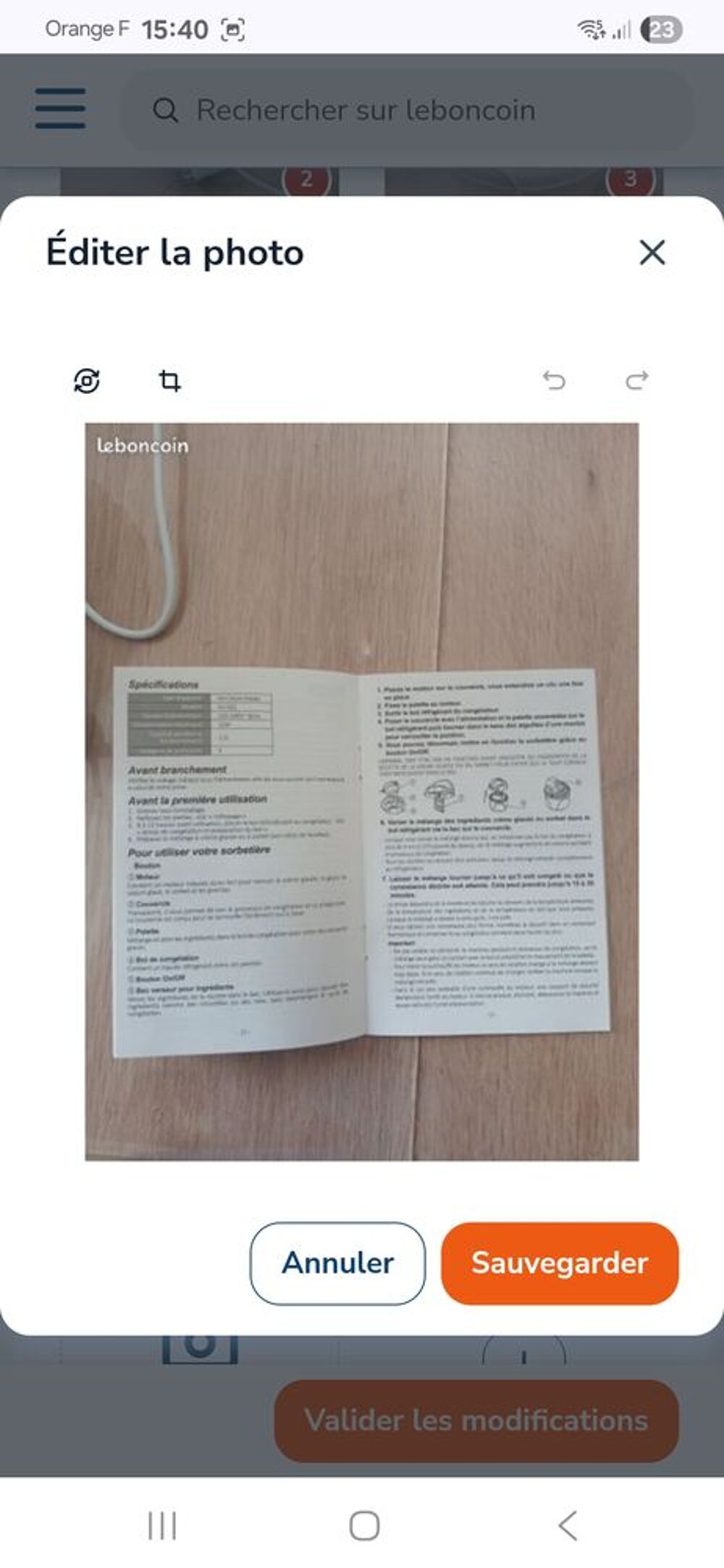 Sorbeti&egrave;re Electroménager