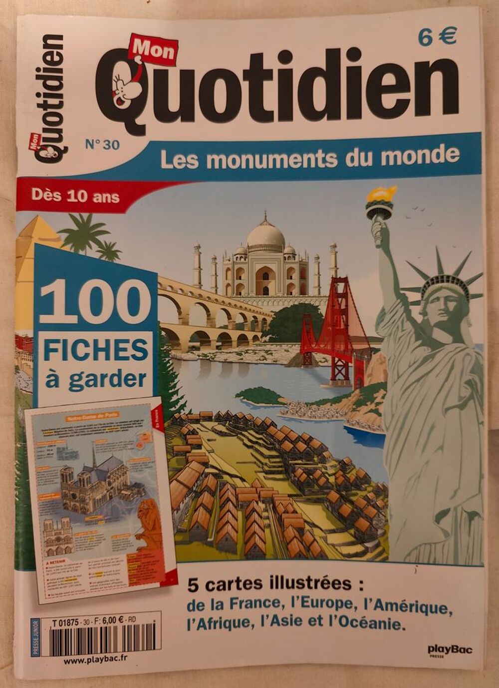 Magazine "MonQuotidien : les monuments du monde" - n&deg;30 Livres et BD