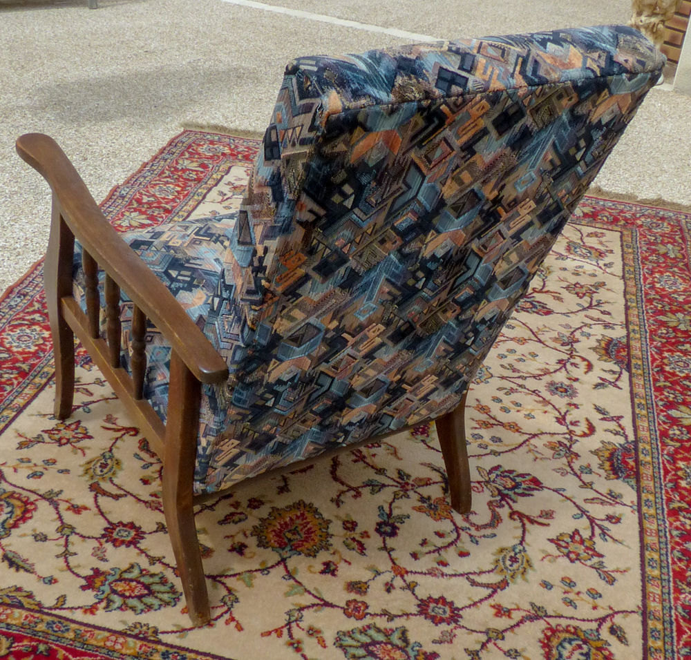 Fauteuil chaise longue tissu Leleu Meubles