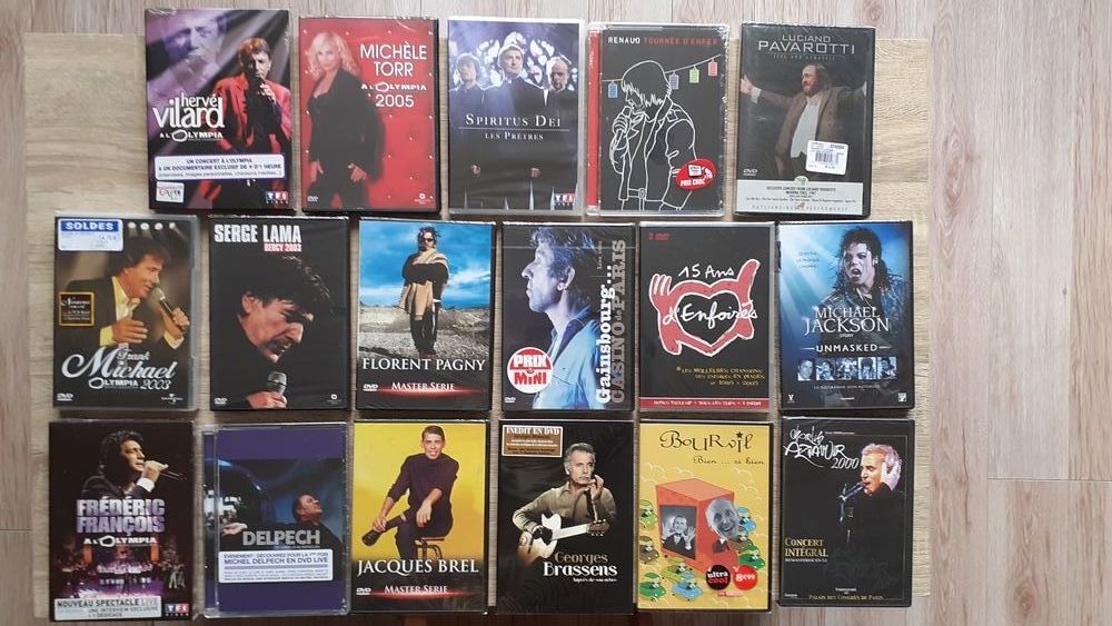  DVD divers CHANTEURS neufs sous blisters. 