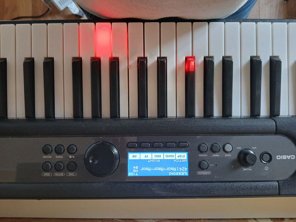 Piano &eacute;lectrique- Casio Lks450 - touches &eacute;clair&eacute;es Instruments de musique