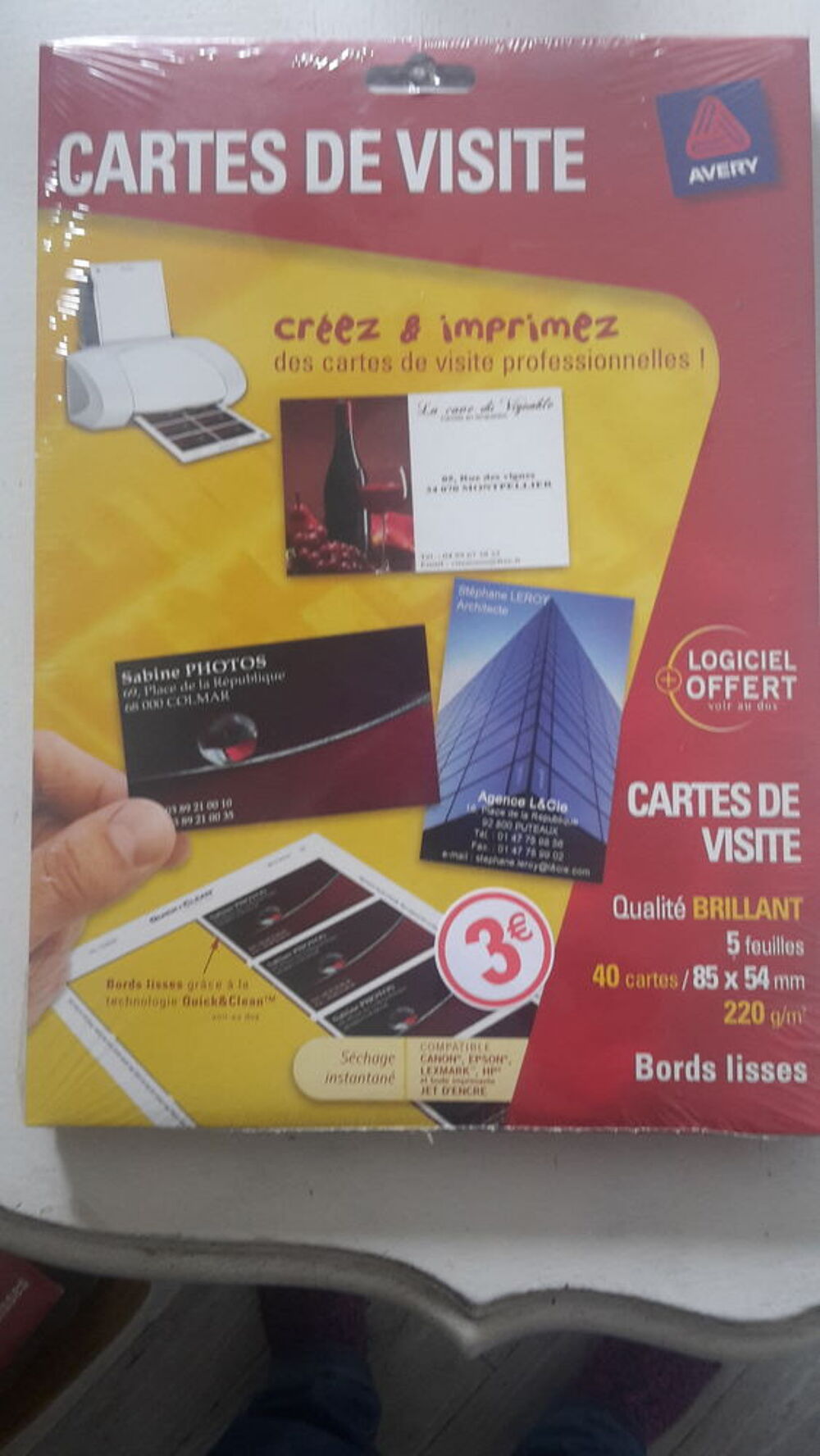 Cartes de visite &agrave; imprimer Matriel informatique