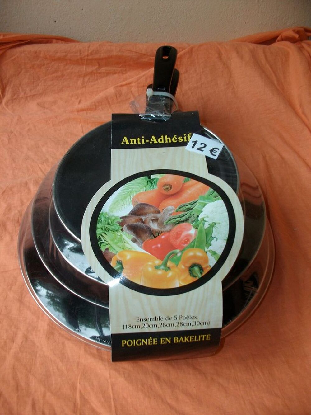 Lot de 5 Po&ecirc;les Noir - neufs Cuisine