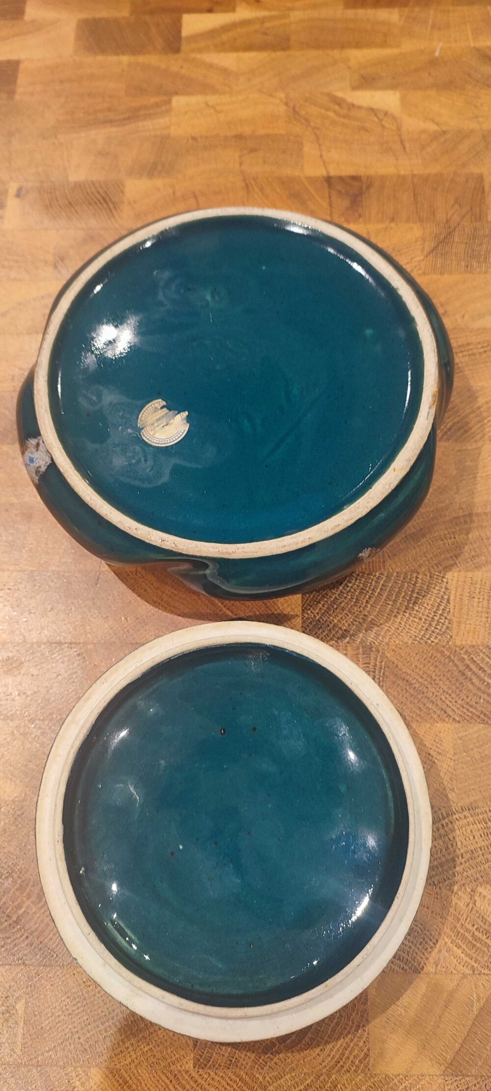 Bonbonni&egrave;re c&eacute;ramique Denbac Art nouveau 