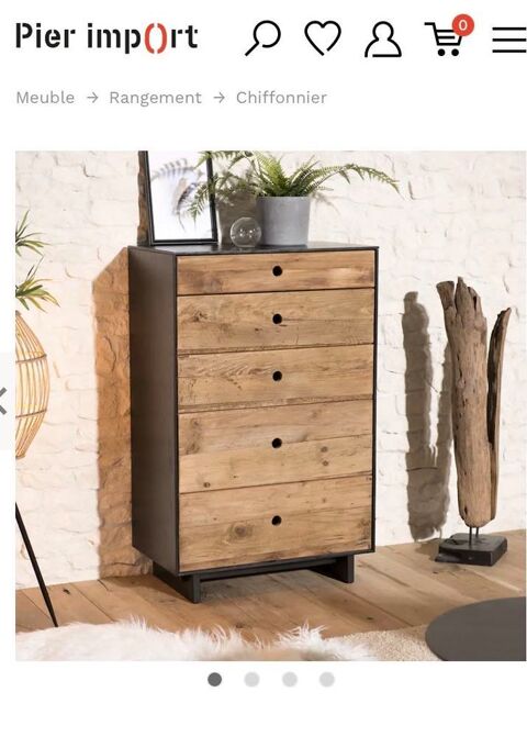 Magnifique meuble chiffonnier      tiroirs en bois recycl 250 Nanterre (92)