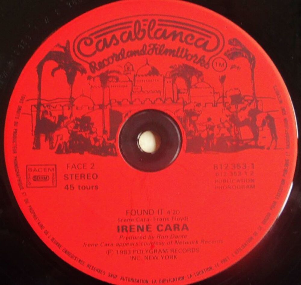 Vinyle Irene CARA Flashdance 
CD et vinyles