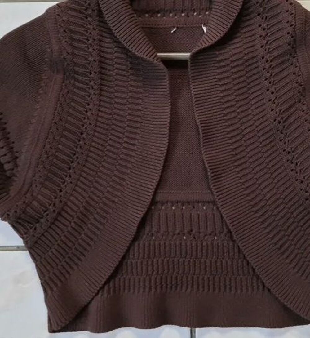Gilet court ou bol&eacute;ro marron T 38 - 40 ou 40 Vêtements
