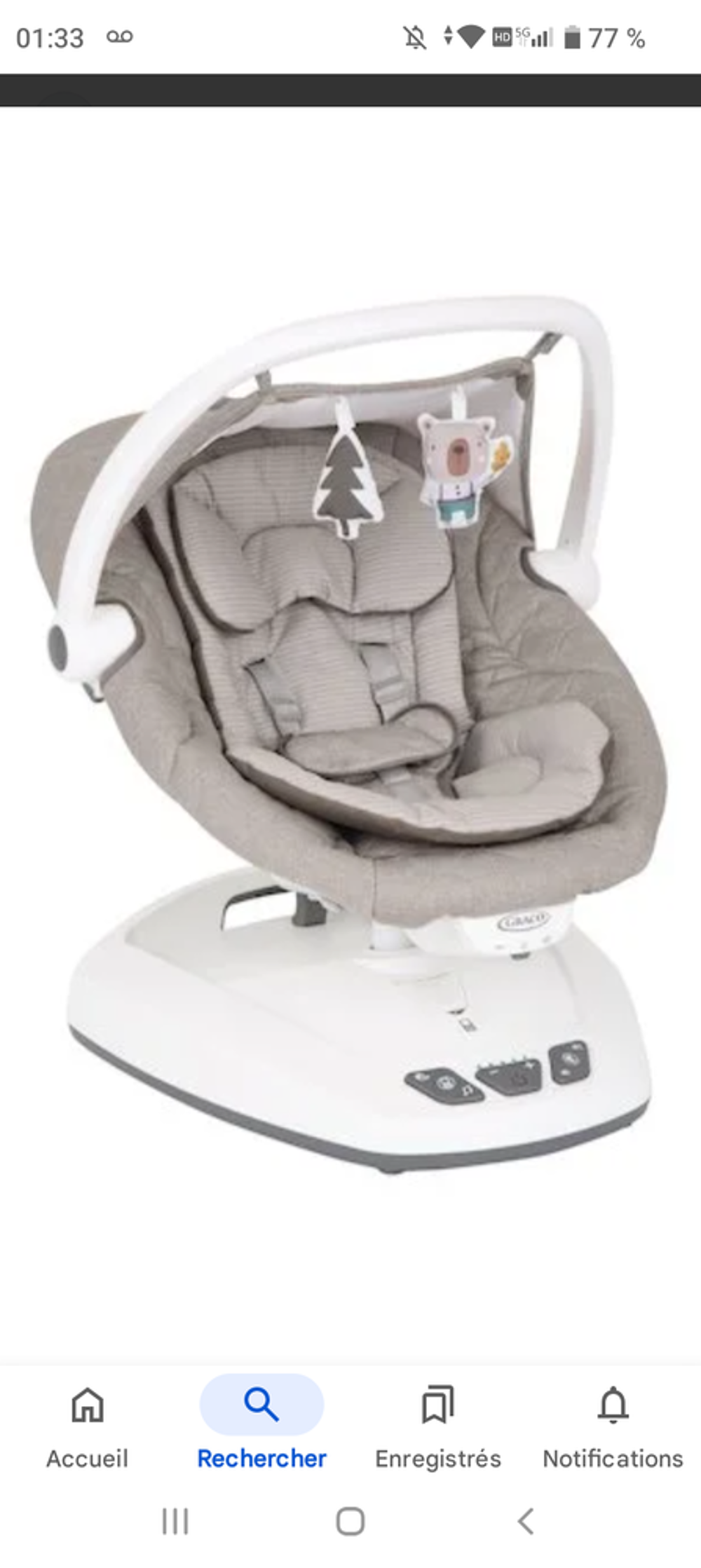 Balancelle b&eacute;b&eacute; &eacute;lectrique Graco Puériculture