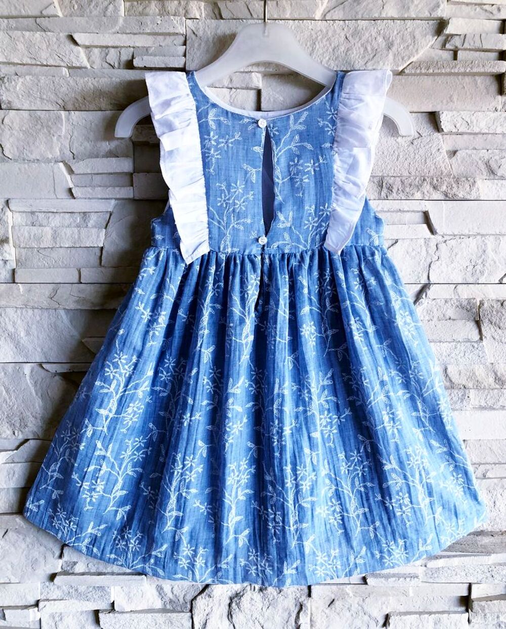LOLA PALACIOS - NEW - ROBE MOTIF FLEURS RELIEFS &amp; VOLANTS Vêtements enfants