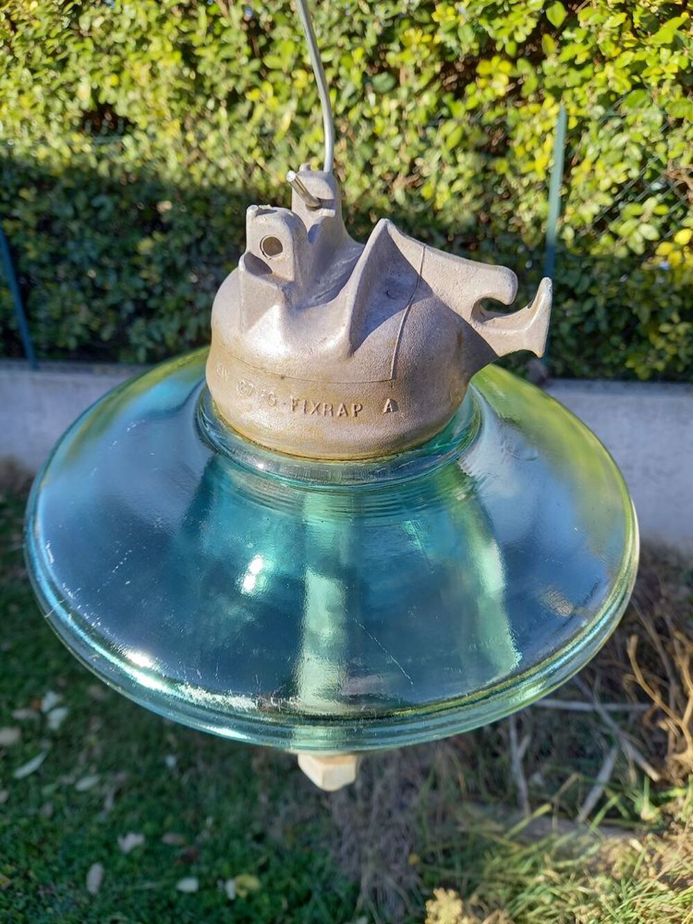 Isolateur verre et m&eacute;tal droit type EDF Décoration