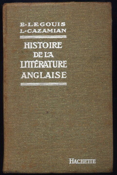 HISTOIRE DE LA LITT�RATURE ANGLAISE
1924 14 Oloron-Sainte-Marie (64)
