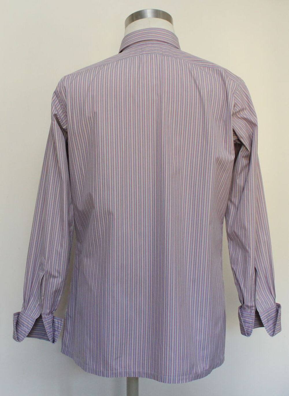 Chemise ray&eacute;e CHARVET T.40 
coton ray&eacute; rose bleu et beige Vêtements