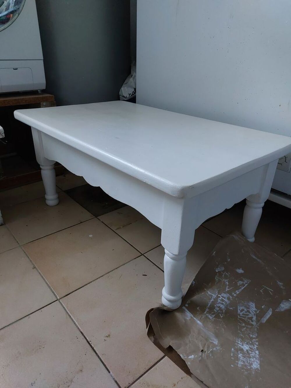 table basse en pin blanche Meubles
