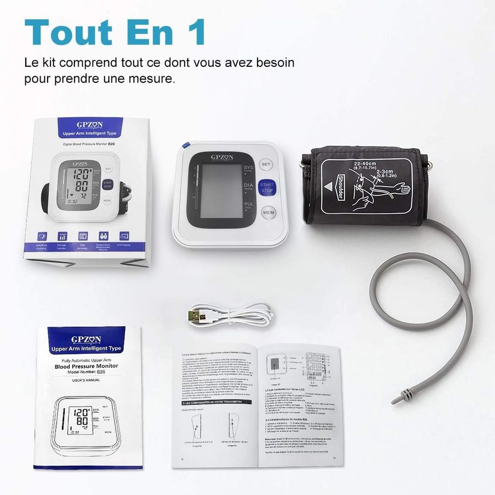 Tensiom&egrave;tre Num&eacute;rique de Bras avec &Eacute;cran LCD NEUF Sports