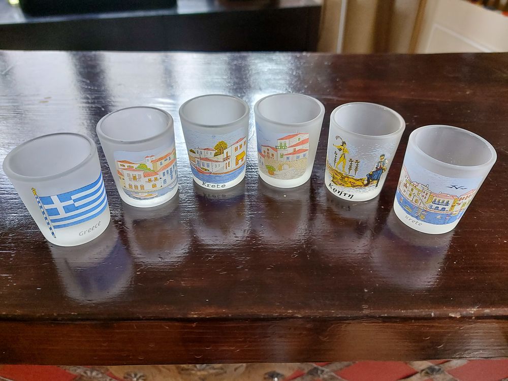 6 petits verres ou verrines Décoration