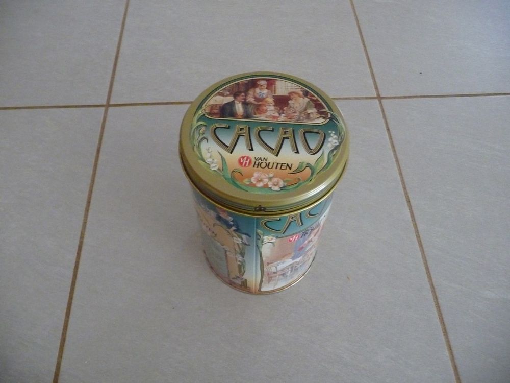 Boite ronde cacao Van Houten ann&eacute;es 90 