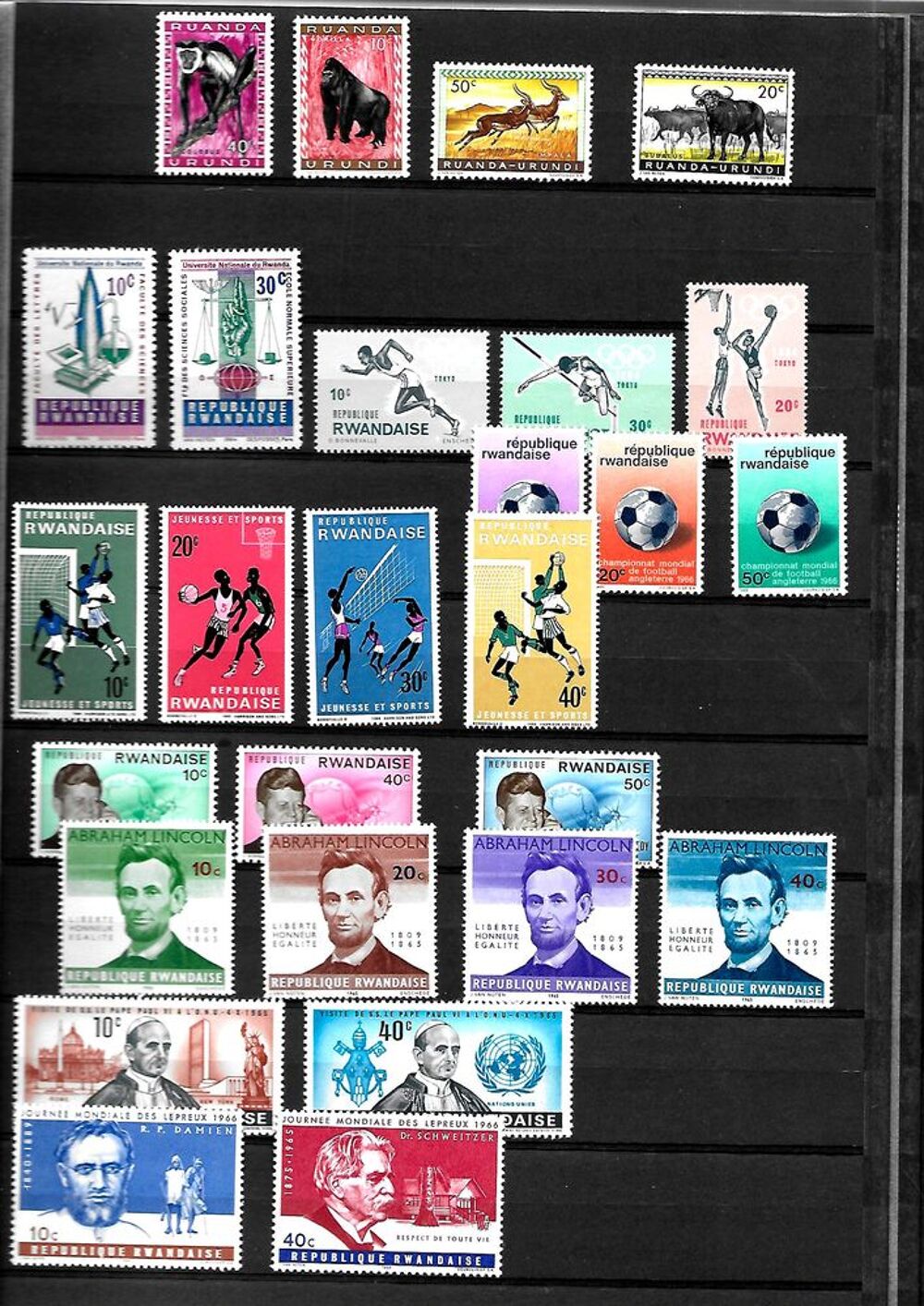 Timbres de Pays ind&eacute;pendants d'AFRIQUE 
