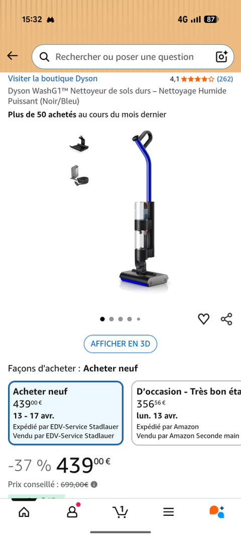 Aspirateur laveur dyson 250 Mantes-la-Jolie (78)