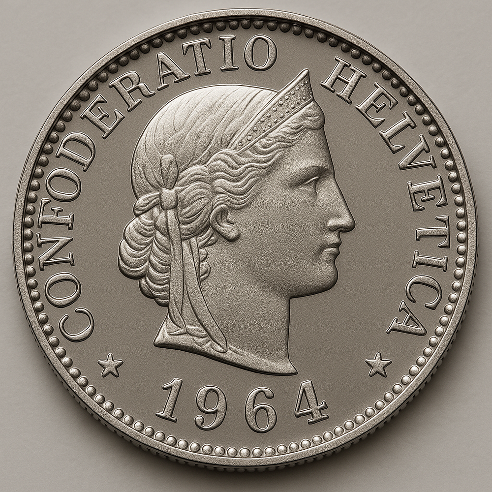 20 cents francs suisse 1964 