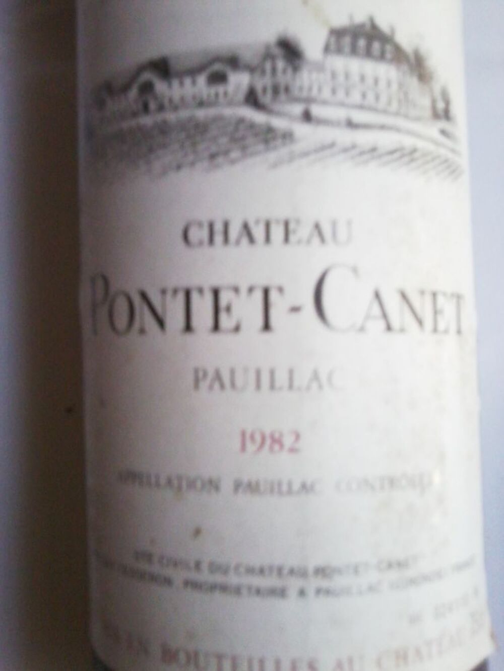 Chateau PONTET CANET 1982 Cuisine
