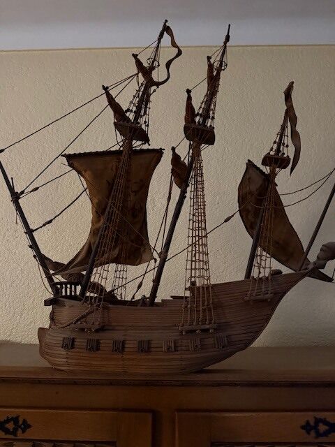 Maquette bateau en bois avec voiles 190 Canet-en-Roussillon (66)