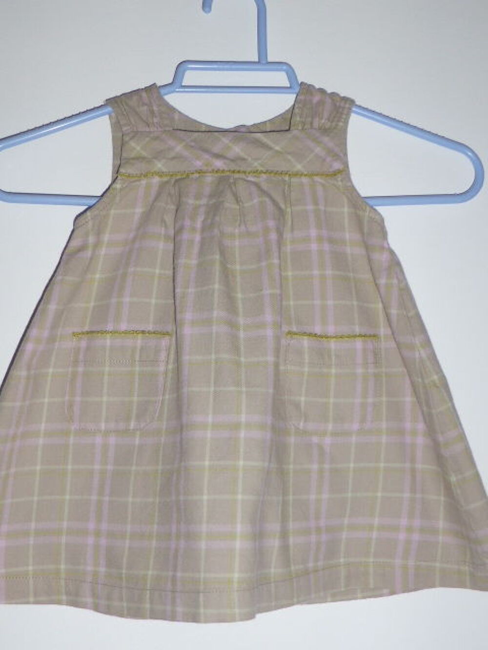 Petit Bateau robe &eacute;t&eacute; carreaux rose vert beige 3 mois Vtements enfants