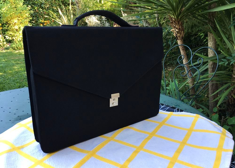 Serviette, Cartable, Porte-documents, Noir Maroquinerie