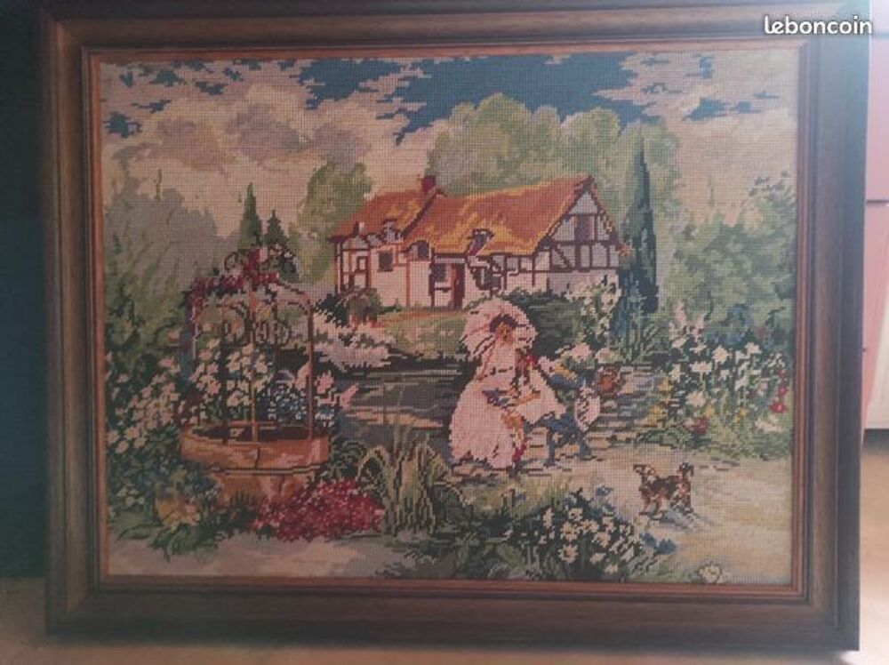 Canevas Berg&egrave;re &agrave; c&ocirc;t&eacute; de puit Décoration