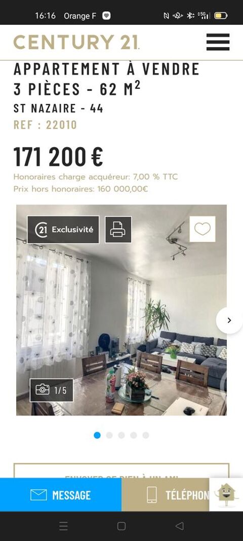  Appartement � louer 3 pi�ces 60 m�