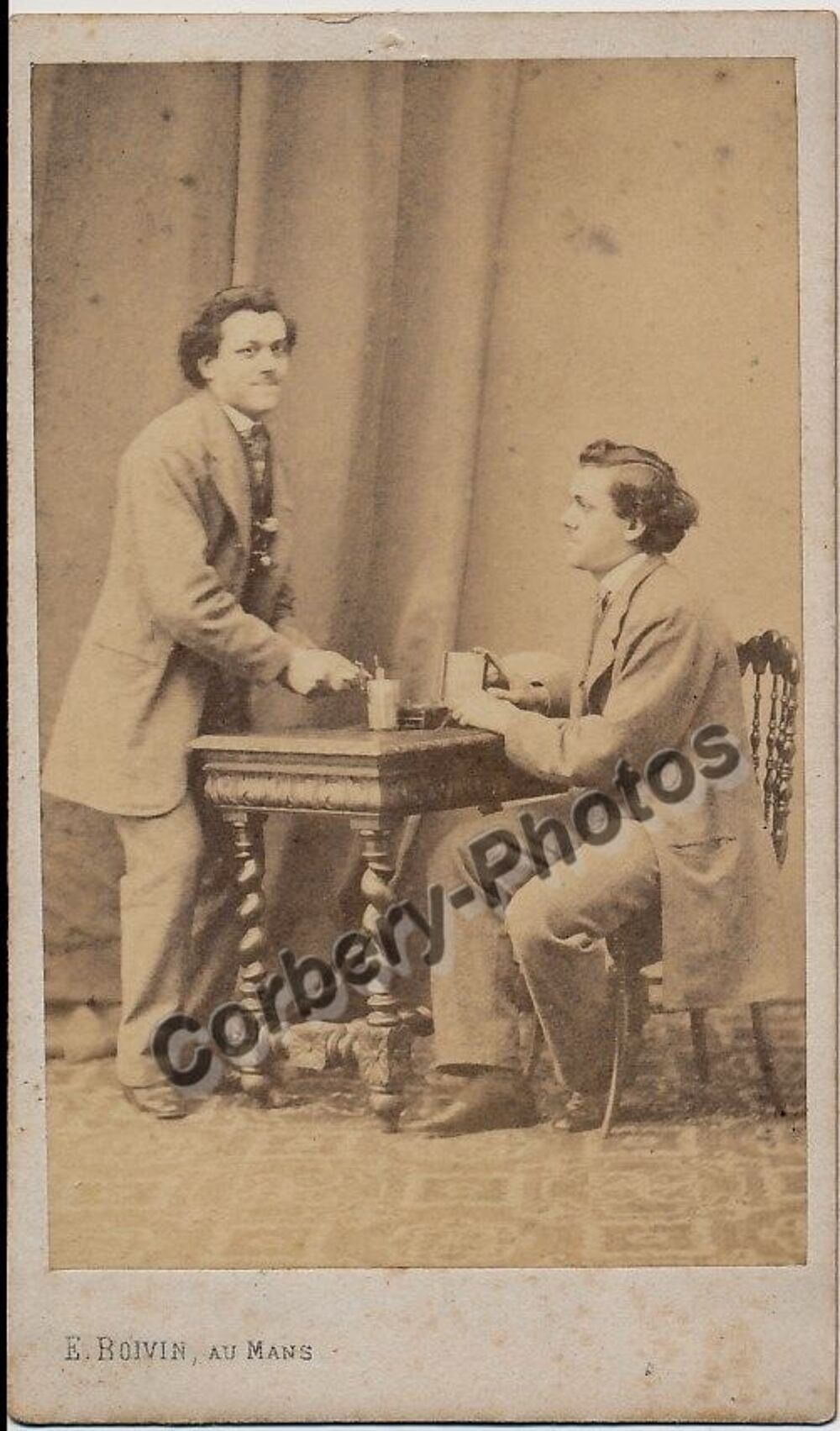 Rare Cdv Photomontage E. Boivin au Mans ca1865 