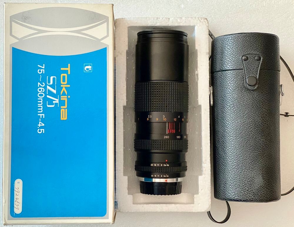 Zoom RMC Tokina 75/260 mm 4.5 Diam 62 mm Pentax K,ME,RICOH Photos/Video/TV