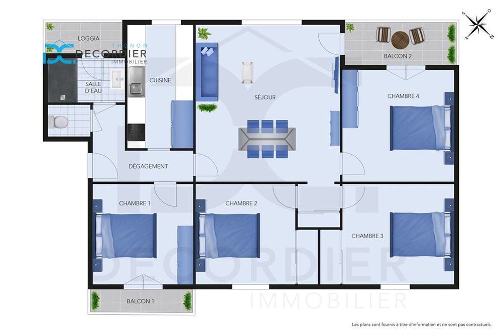 Vente Appartement THONON-LES-BAINS APPARTEMENT T5  73.56 M² Thonon les bains