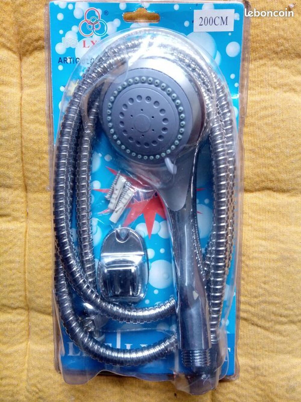 kit neuf tuyau douche + pomme + support Bricolage