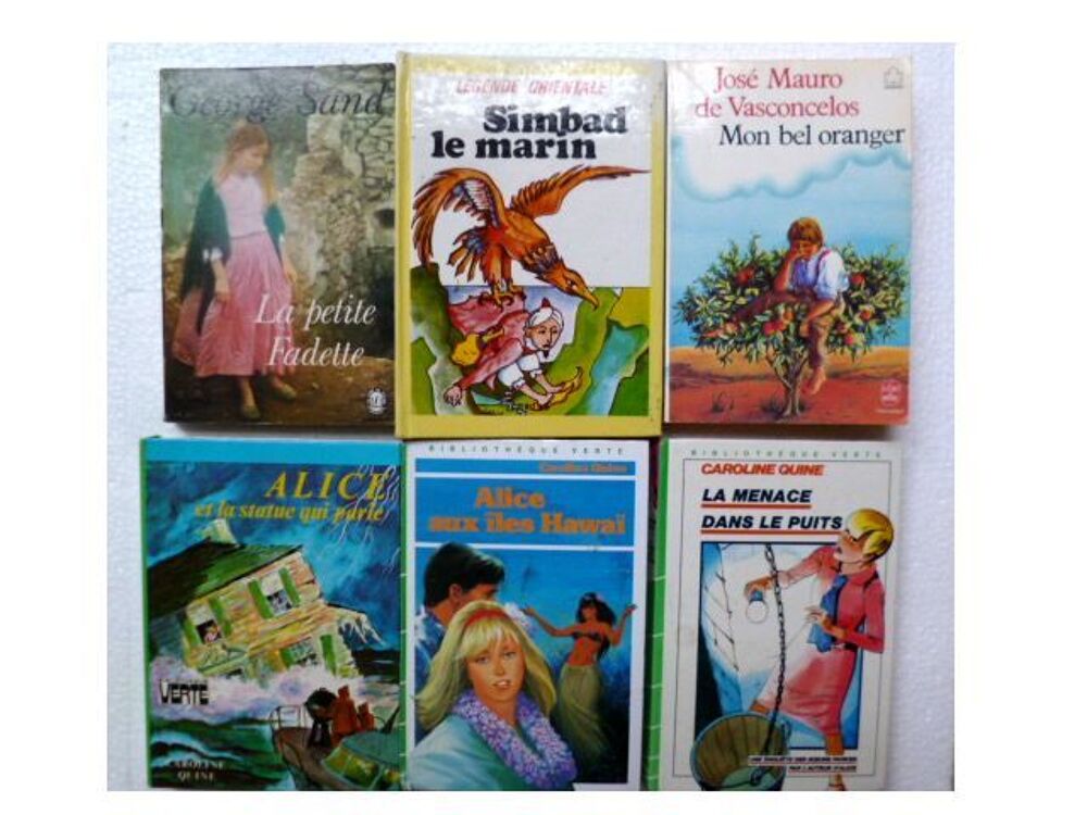 Biblioth&egrave;que verte + petite Fadette, bel oranger, Simbad.... Livres et BD
