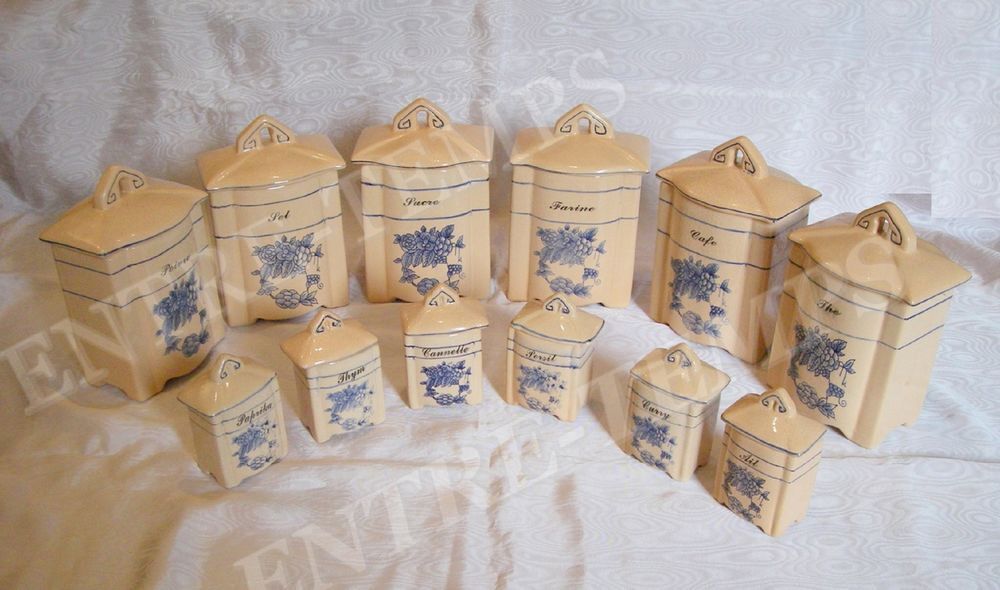 DELFT HANDMADE 12 SUPERBES POTS A &Eacute;PICES EN FA&Iuml;ENCE VIEUX RO Décoration