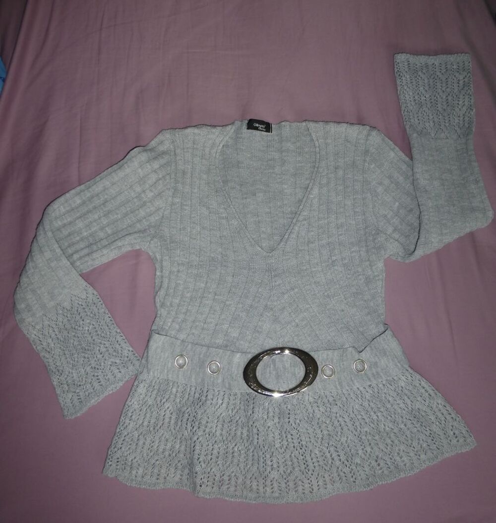 PULL gris style ann&eacute;e 60 . 38 Vêtements