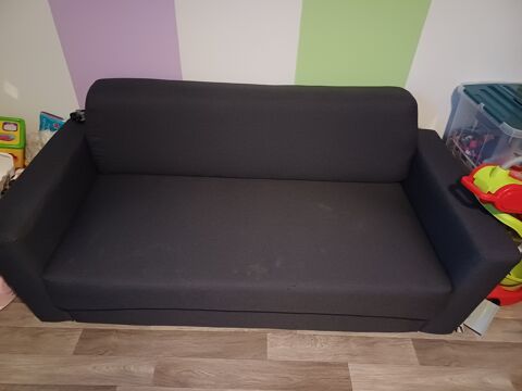 Canap� gris fonc� deux places 80 La Vernelle (36)