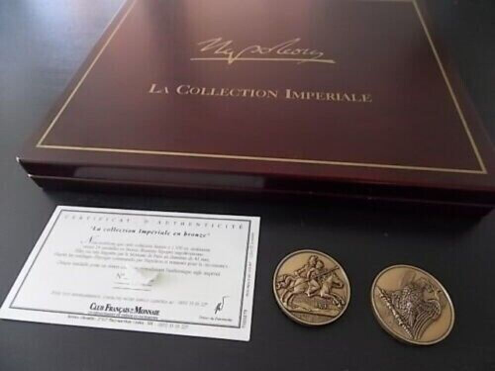 COFFRET 24 MEDAILLES COLLECTION IMPERIALE NAPOLEON BRONZE 
