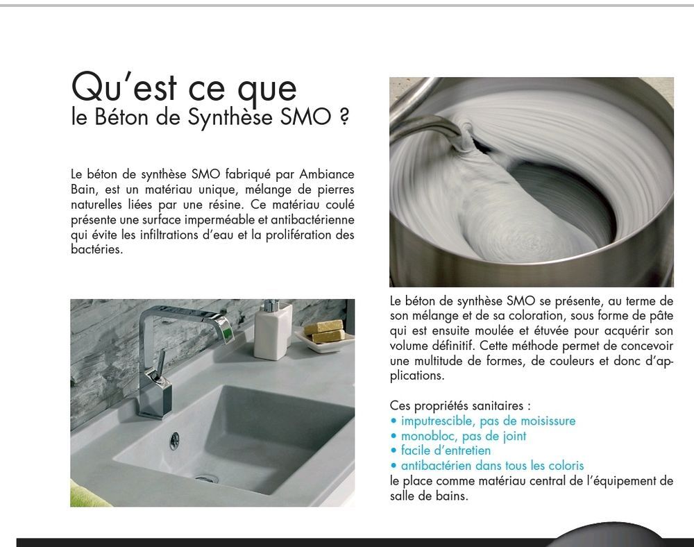 Lavabo Plan vasque b&eacute;ton de synth&egrave;se Bricolage