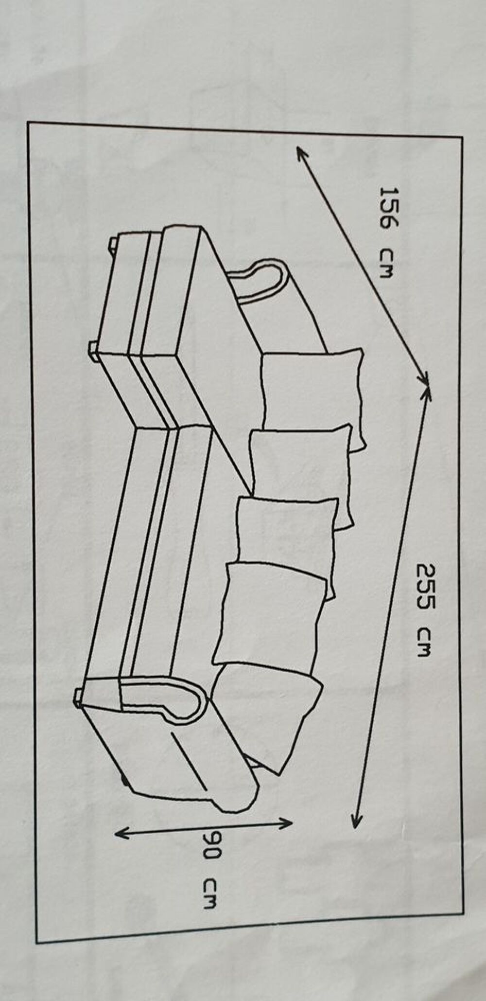 Canap&eacute; convertible avec meridienne Meubles