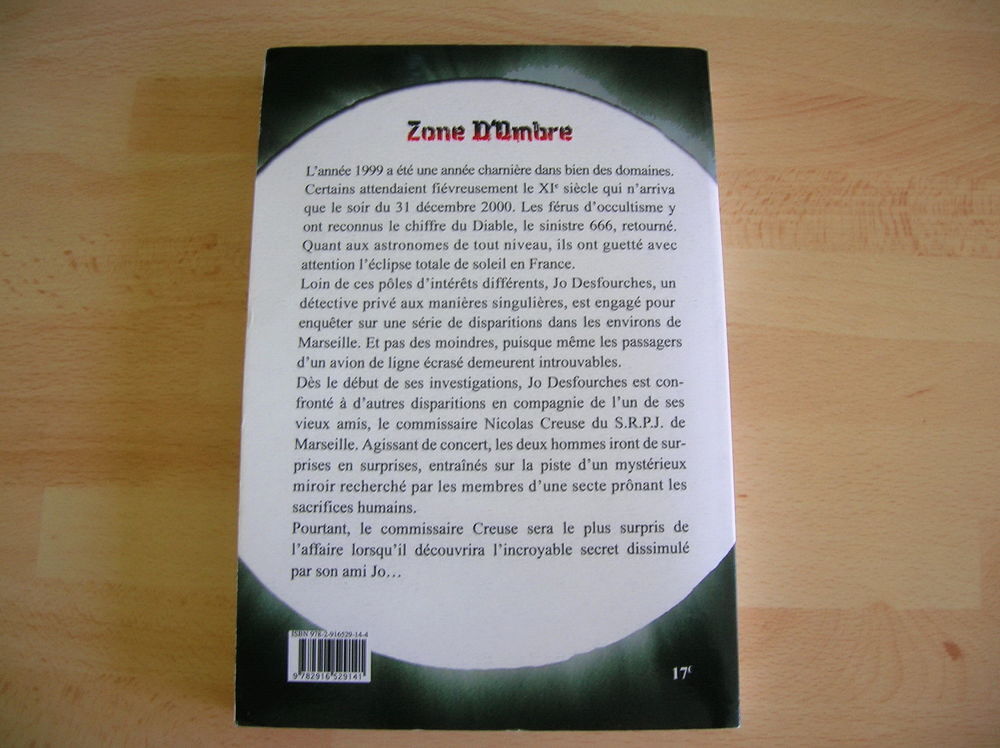 CHRISTIAN PERROT ZONE D'OMBRE Livres et BD